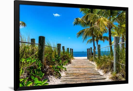 Boardwalk on the Beach - Key West - Florida-Philippe Hugonnard-Framed Photographic Print