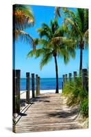 Boardwalk on the Beach - Key West - Florida-Philippe Hugonnard-Stretched Canvas