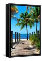 Boardwalk on the Beach - Key West - Florida-Philippe Hugonnard-Framed Stretched Canvas