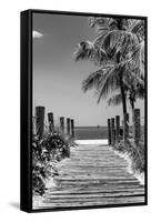 Boardwalk on the Beach - Key West - Florida-Philippe Hugonnard-Framed Stretched Canvas