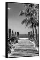 Boardwalk on the Beach - Key West - Florida-Philippe Hugonnard-Framed Stretched Canvas