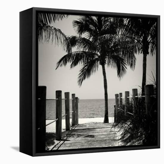 Boardwalk on the Beach - Key West - Florida-Philippe Hugonnard-Framed Stretched Canvas