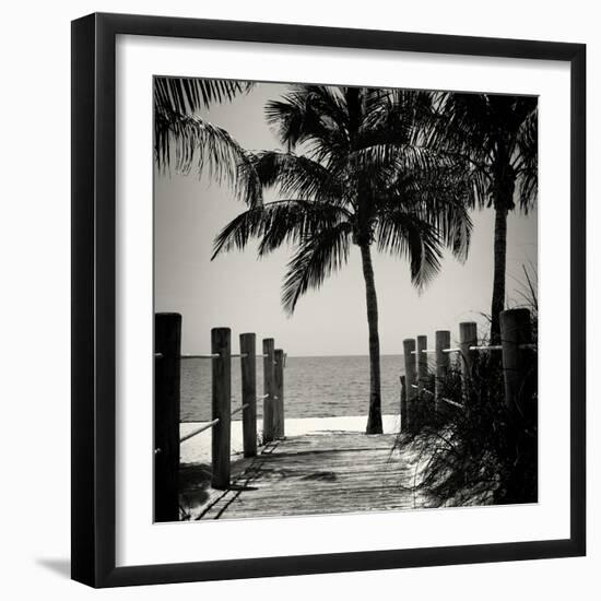 Boardwalk on the Beach - Key West - Florida-Philippe Hugonnard-Framed Photographic Print