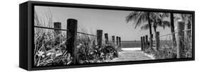 Boardwalk on the Beach - Key West - Florida-Philippe Hugonnard-Framed Stretched Canvas