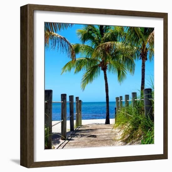 Boardwalk on the Beach - Key West - Florida-Philippe Hugonnard-Framed Photographic Print