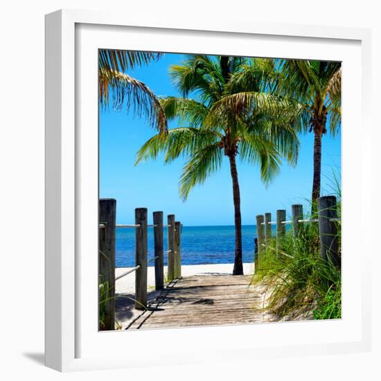 Boardwalk on the Beach - Key West - Florida-Philippe Hugonnard-Framed Photographic Print