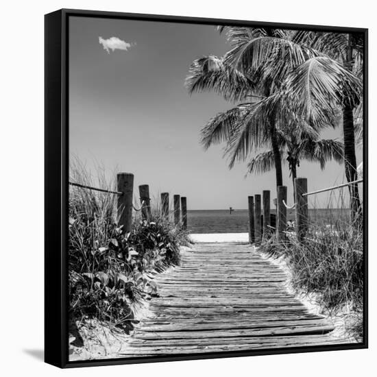 Boardwalk on the Beach - Key West - Florida-Philippe Hugonnard-Framed Stretched Canvas