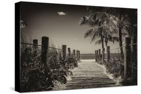 Boardwalk on the Beach - Key West - Florida-Philippe Hugonnard-Stretched Canvas