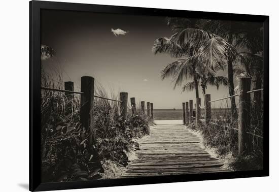 Boardwalk on the Beach - Key West - Florida-Philippe Hugonnard-Framed Photographic Print