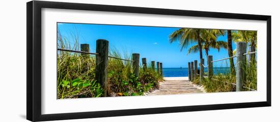 Boardwalk on the Beach - Key West - Florida-Philippe Hugonnard-Framed Photographic Print