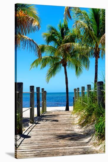 Boardwalk on the Beach - Key West - Florida-Philippe Hugonnard-Stretched Canvas