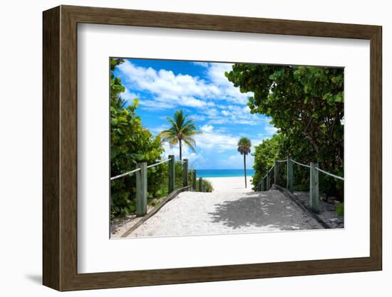 Boardwalk on the Beach - Miami - Florida - United States-Philippe Hugonnard-Framed Photographic Print