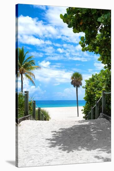 Boardwalk on the Beach - Miami - Florida - United States-Philippe Hugonnard-Stretched Canvas