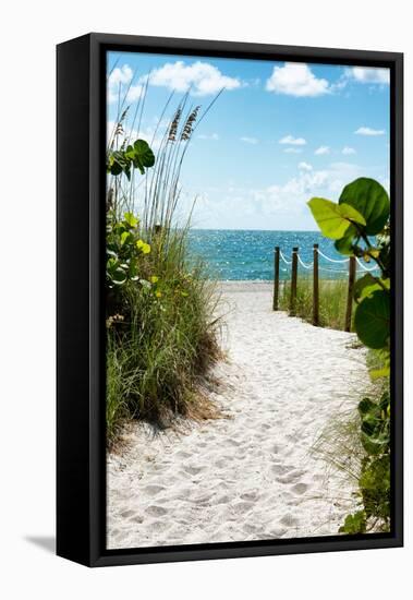 Boardwalk on the Beach - Miami - Florida-Philippe Hugonnard-Framed Stretched Canvas