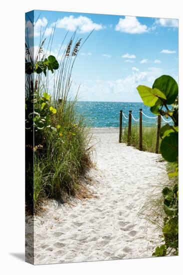 Boardwalk on the Beach - Miami - Florida-Philippe Hugonnard-Stretched Canvas