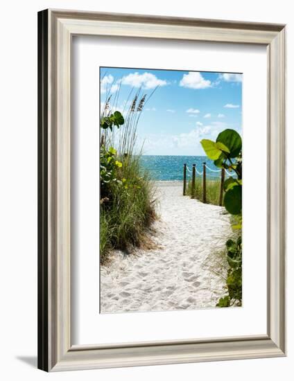 Boardwalk on the Beach - Miami - Florida-Philippe Hugonnard-Framed Photographic Print