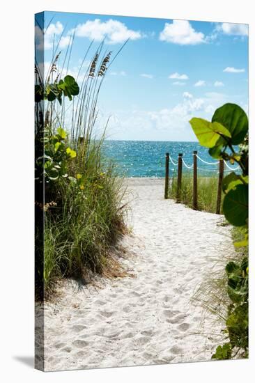 Boardwalk on the Beach - Miami - Florida-Philippe Hugonnard-Stretched Canvas