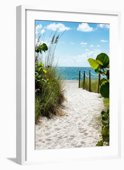 Boardwalk on the Beach - Miami - Florida-Philippe Hugonnard-Framed Photographic Print