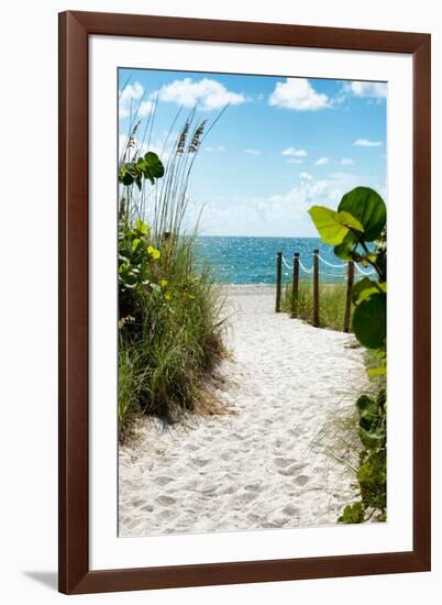 Boardwalk on the Beach - Miami - Florida-Philippe Hugonnard-Framed Photographic Print