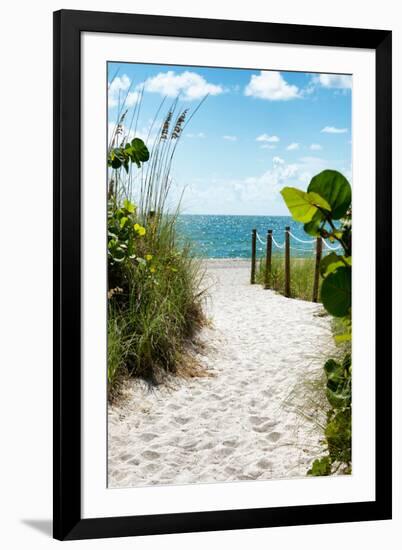 Boardwalk on the Beach - Miami - Florida-Philippe Hugonnard-Framed Photographic Print