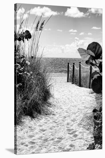 Boardwalk on the Beach - Miami - Florida-Philippe Hugonnard-Stretched Canvas