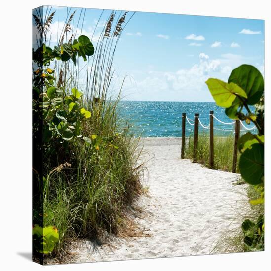 Boardwalk on the Beach - Miami - Florida-Philippe Hugonnard-Stretched Canvas