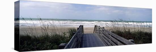 Boardwalk on the Beach, Nokomis, Sarasota County, Florida, USA-null-Stretched Canvas