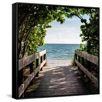 Boardwalk on the Beach-Philippe Hugonnard-Framed Stretched Canvas