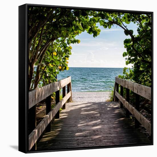 Boardwalk on the Beach-Philippe Hugonnard-Framed Stretched Canvas