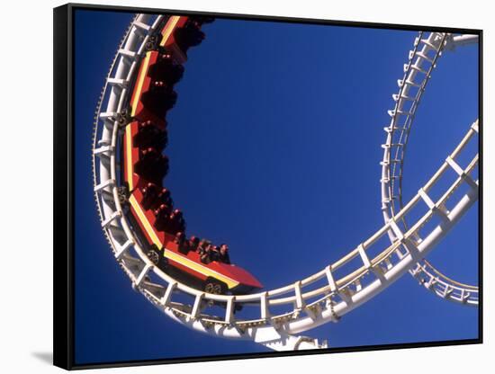 Boardwalk Roller Coaster, Ocean City, Maryland, USA-Bill Bachmann-Framed Stretched Canvas