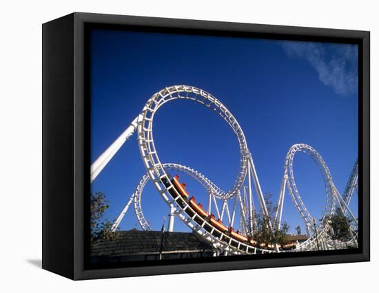 Boardwalk Roller Coaster, Ocean City, Maryland, USA-Bill Bachmann-Framed Stretched Canvas