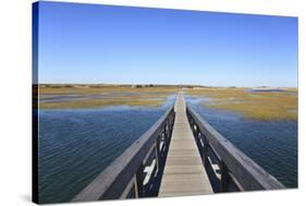 Boardwalk, Salt Marsh, Sandwich, Cape Cod, Massachusetts, New England, Usa-Wendy Connett-Stretched Canvas