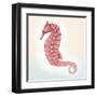 Boardwalk Seahorse-Elyse DeNeige-Framed Art Print