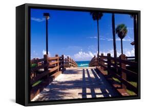 Boardwalk, South Beach, Miami, Florida, USA-Terry Eggers-Framed Stretched Canvas