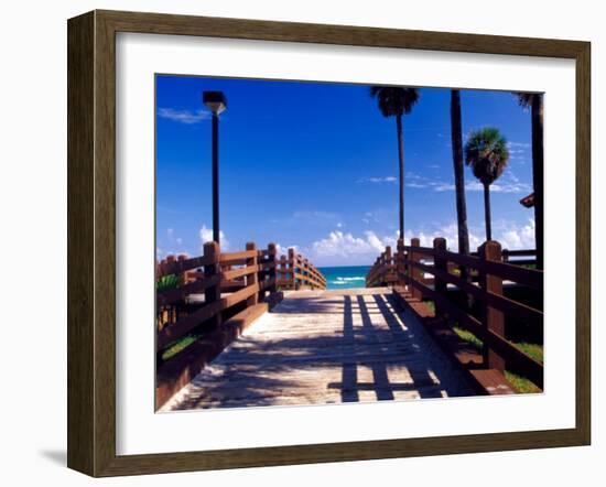 Boardwalk, South Beach, Miami, Florida, USA-Terry Eggers-Framed Premium Photographic Print