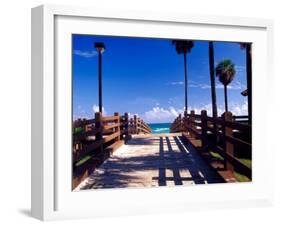 Boardwalk, South Beach, Miami, Florida, USA-Terry Eggers-Framed Premium Photographic Print