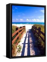 Boardwalk, South Beach, Miami, Florida, USA-Terry Eggers-Framed Stretched Canvas