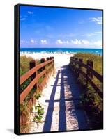 Boardwalk, South Beach, Miami, Florida, USA-Terry Eggers-Framed Stretched Canvas