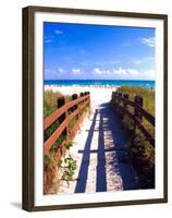 Boardwalk, South Beach, Miami, Florida, USA-Terry Eggers-Framed Premium Photographic Print