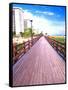 Boardwalk, South Beach, Miami, Florida, USA-Terry Eggers-Framed Stretched Canvas