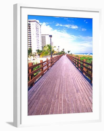 Boardwalk, South Beach, Miami, Florida, USA-Terry Eggers-Framed Premium Photographic Print