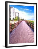 Boardwalk, South Beach, Miami, Florida, USA-Terry Eggers-Framed Premium Photographic Print