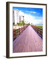 Boardwalk, South Beach, Miami, Florida, USA-Terry Eggers-Framed Premium Photographic Print