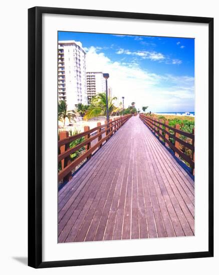 Boardwalk, South Beach, Miami, Florida, USA-Terry Eggers-Framed Premium Photographic Print