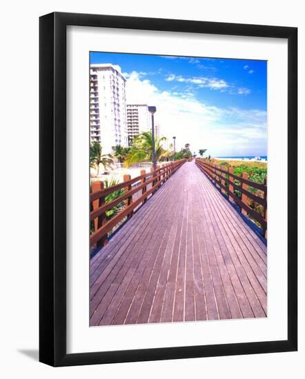 Boardwalk, South Beach, Miami, Florida, USA-Terry Eggers-Framed Photographic Print