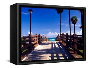 Boardwalk, South Beach, Miami, Florida, USA-Terry Eggers-Framed Stretched Canvas