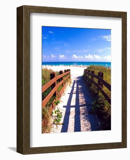 Boardwalk, South Beach, Miami, Florida, USA-Terry Eggers-Framed Photographic Print