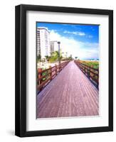 Boardwalk, South Beach, Miami, Florida, USA-Terry Eggers-Framed Premium Photographic Print