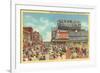 Boardwalk, Steel Pier, Atlantic City, New Jersey-null-Framed Art Print