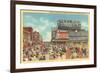 Boardwalk, Steel Pier, Atlantic City, New Jersey-null-Framed Art Print